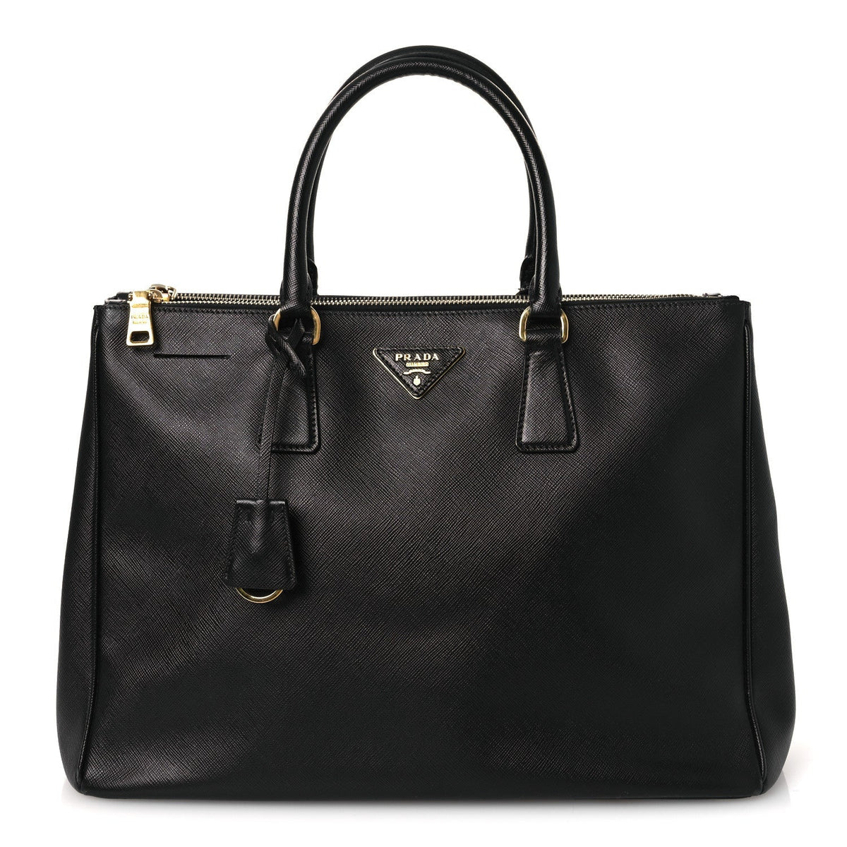 Prada Saffiano Large Galleria Double Zip Tote Black