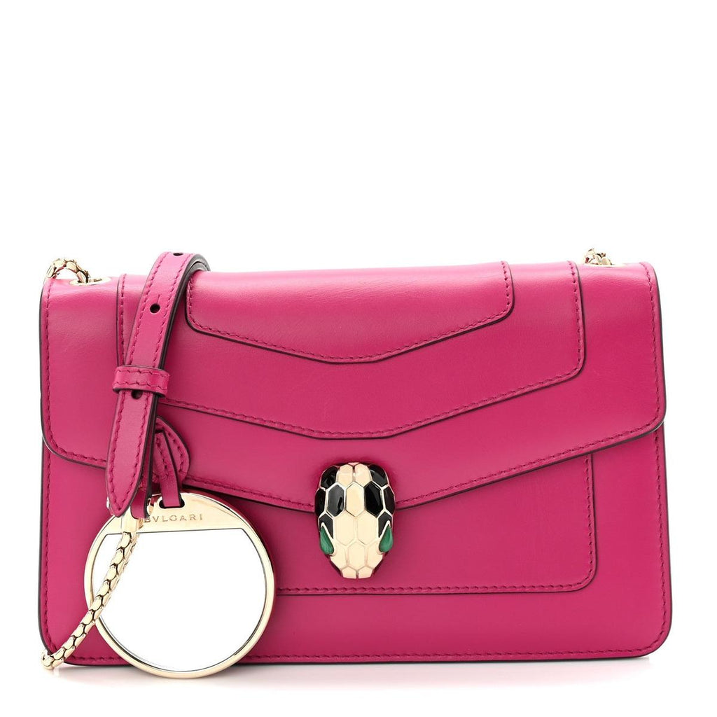 BVLGARI SERPENTI FOREVER CROSSBODY BAG IN PINK CALFSKIN