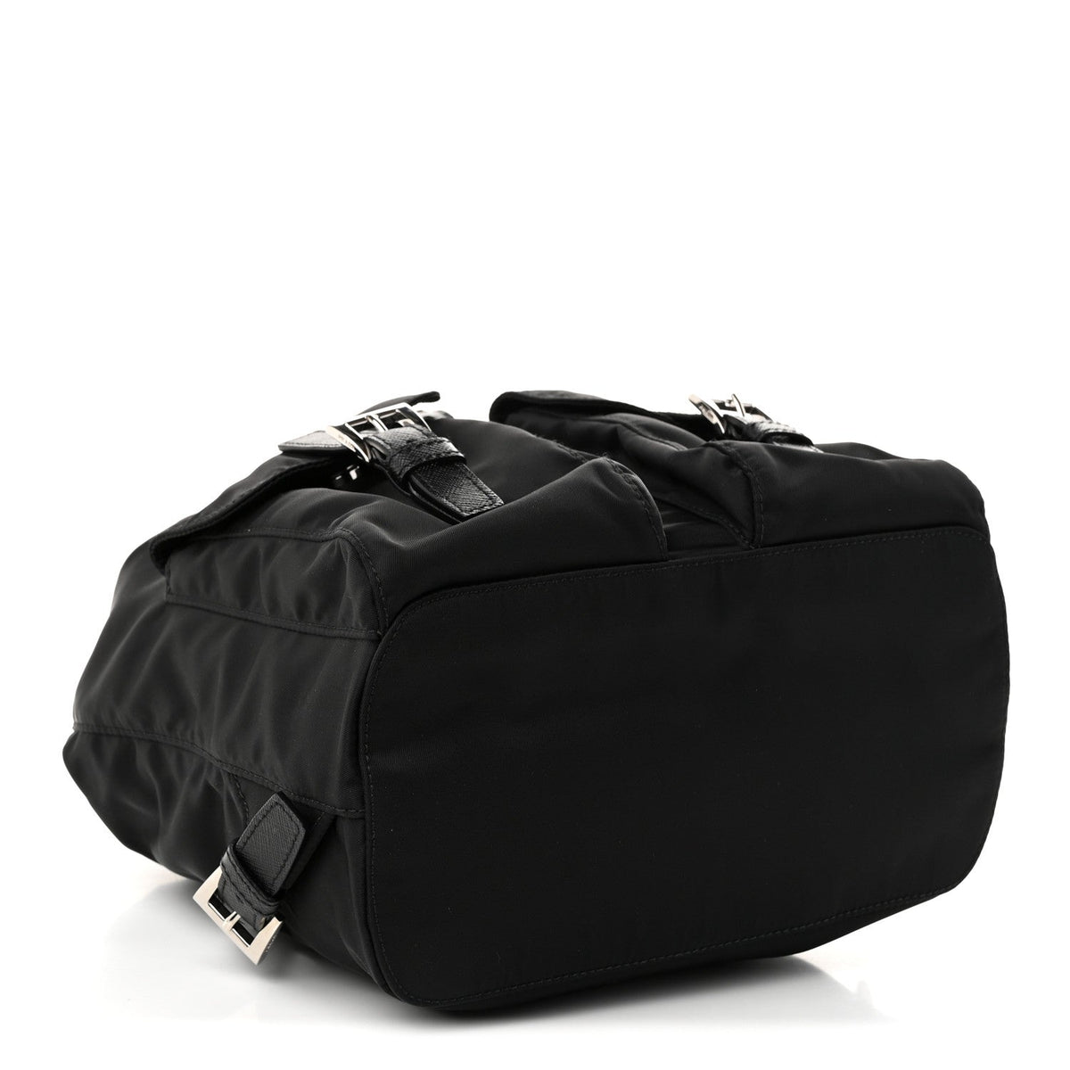 Prada Re-Nylon Vela Saffiano Small Backpack Black