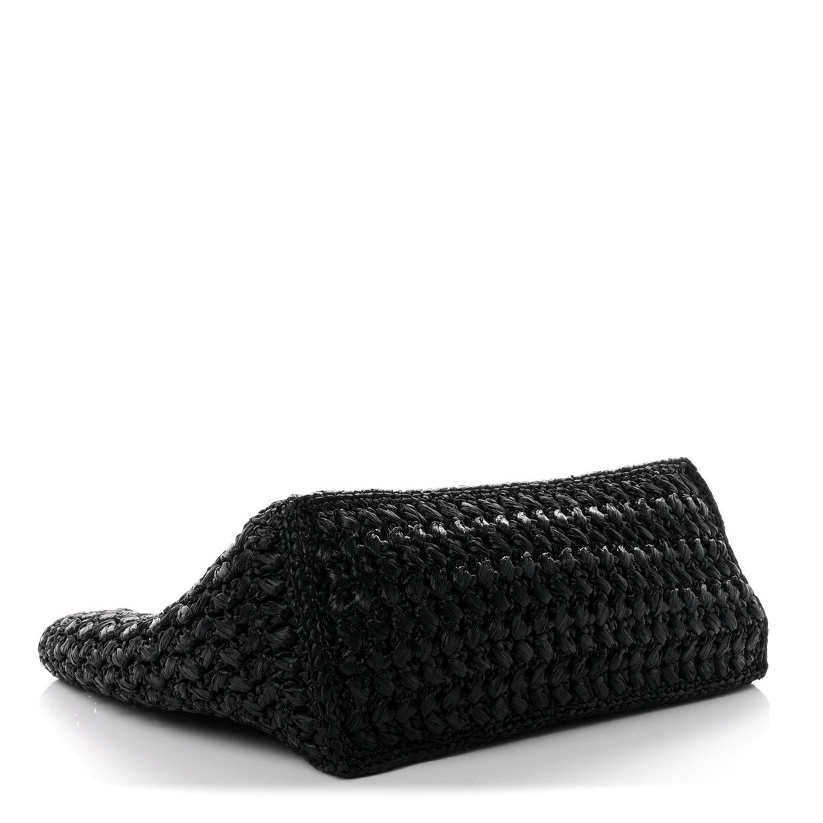 Chanel Raffia Effect Calfskin Coco Beach Shopping Tote Black