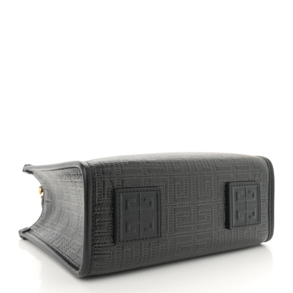 Givenchy Mini Bond Shopper 4G Tote Black Canvas - bottom view