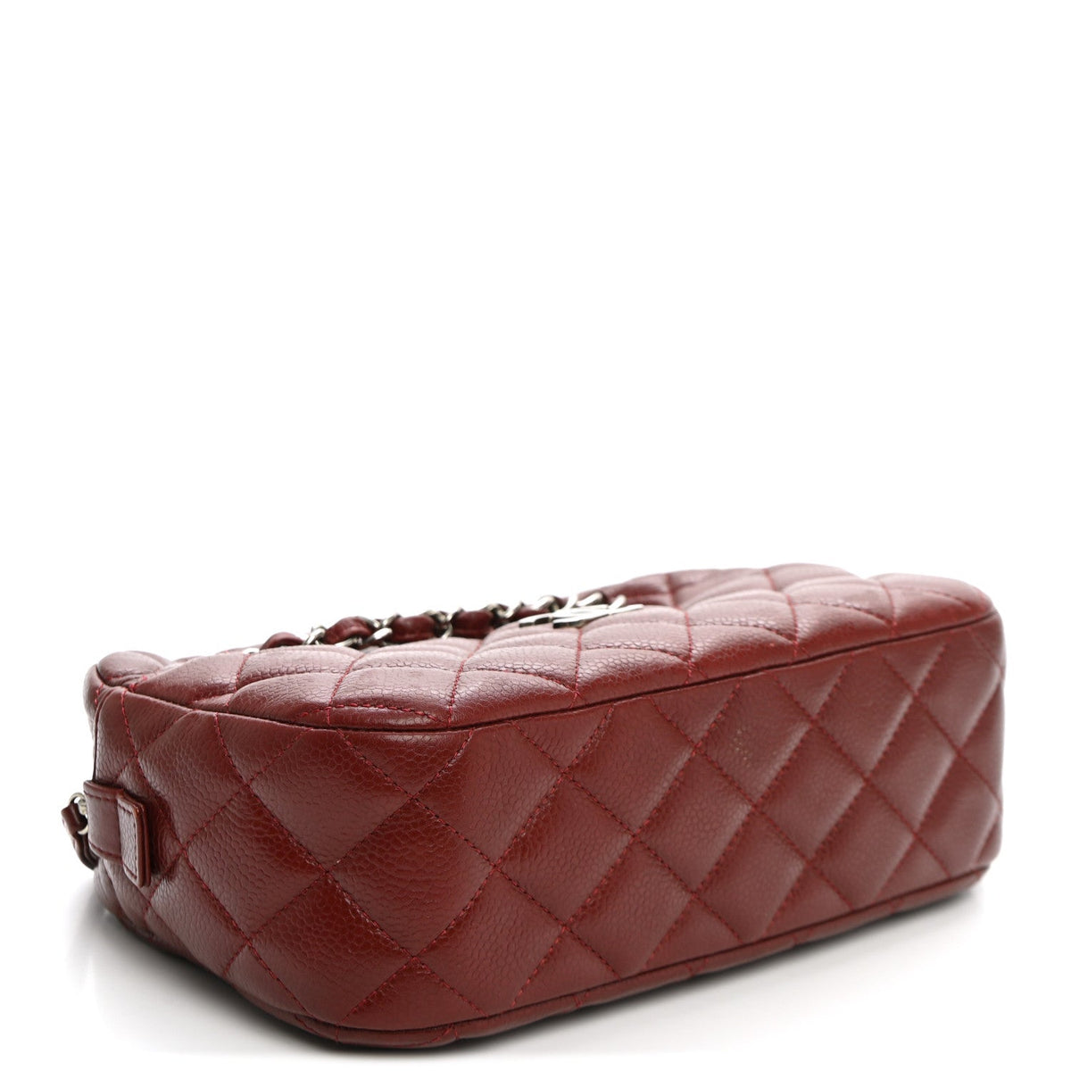 Chanel Caviar Quilted Camera Case Burgundy
