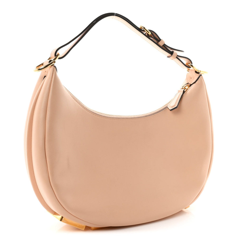 Fendi Vitello Grace Matte Small Fendigraphy Hobo Bag Light Rose