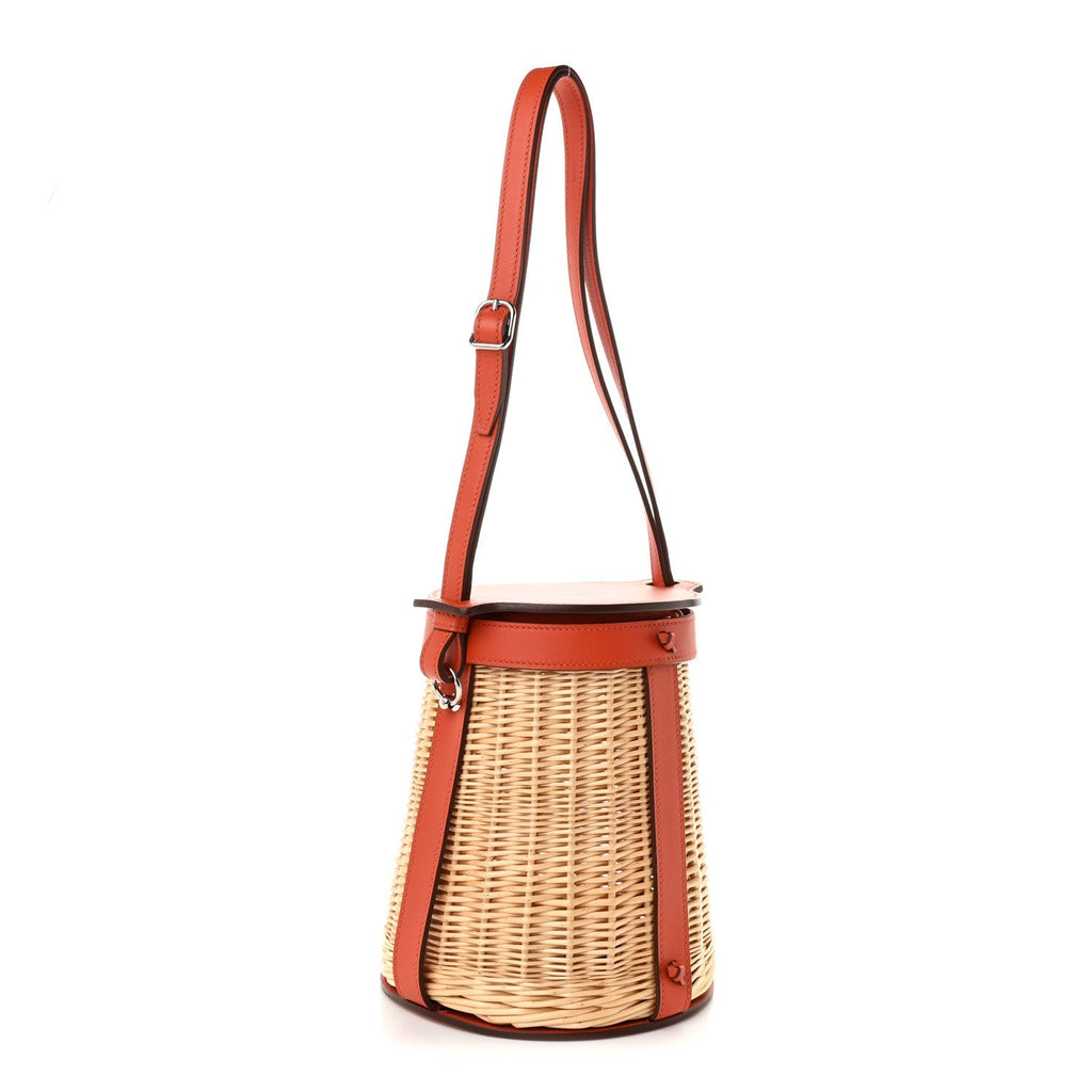 Hermès Swift Wicker Sac Farming Picnic Bag Naturel Terre Battue