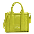 Marc Jacobs Shiny Crinkled Calfskin Mini The Tote Bag Acid Lime