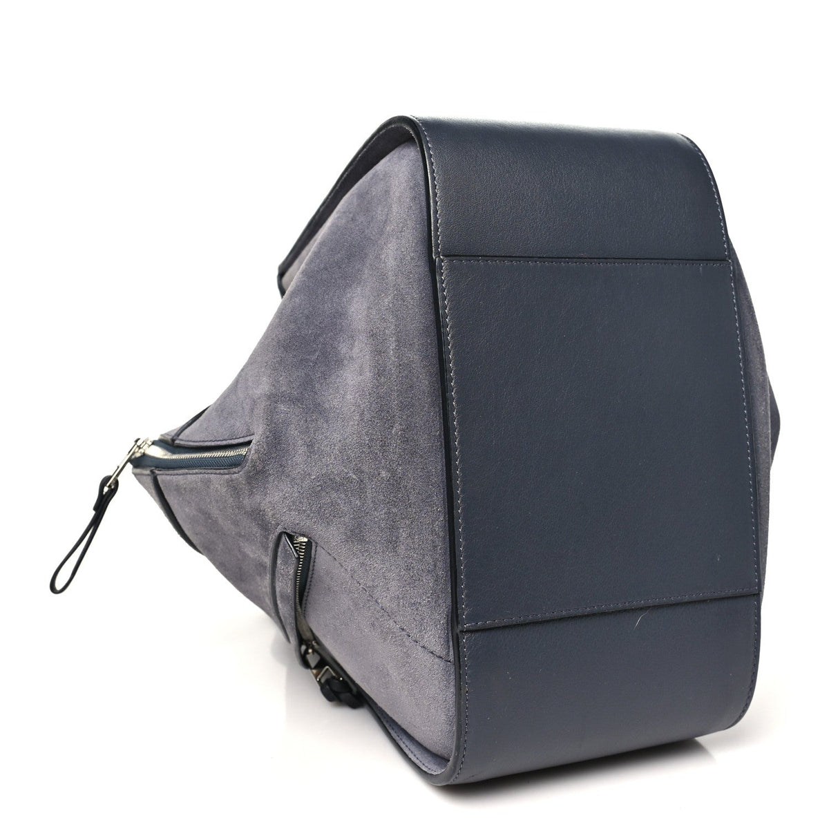 Loewe Calfskin Suede Medium Hammock Shoulder Bag Grey Black