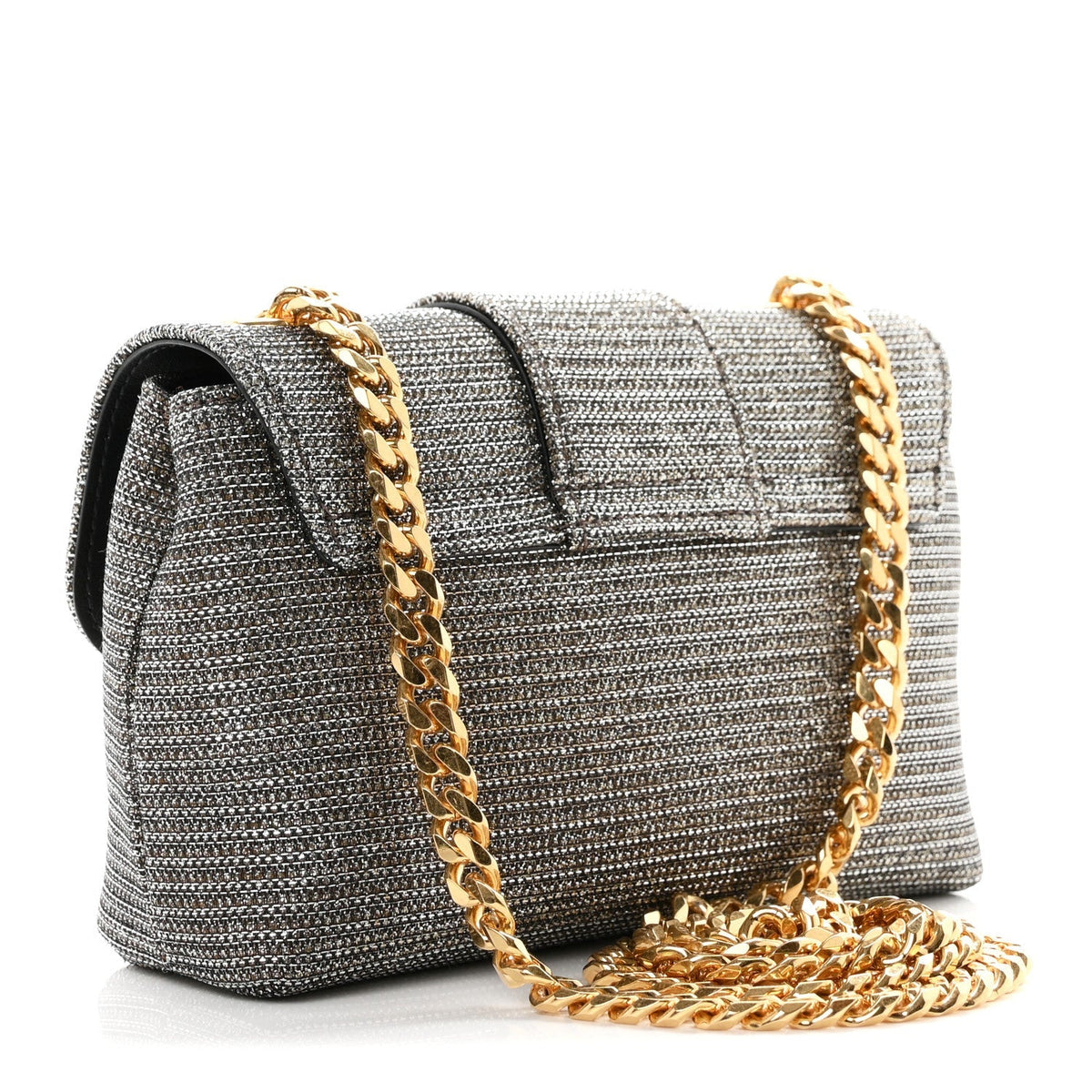 Celine Glitter Textile Mini Victoire Bag Gold