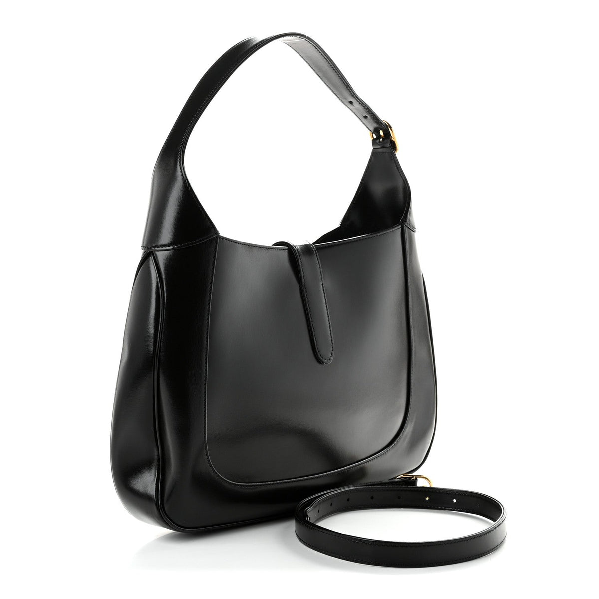 Gucci Boarded Dyana Lux Calfskin Medium Jackie 1961 Hobo Black