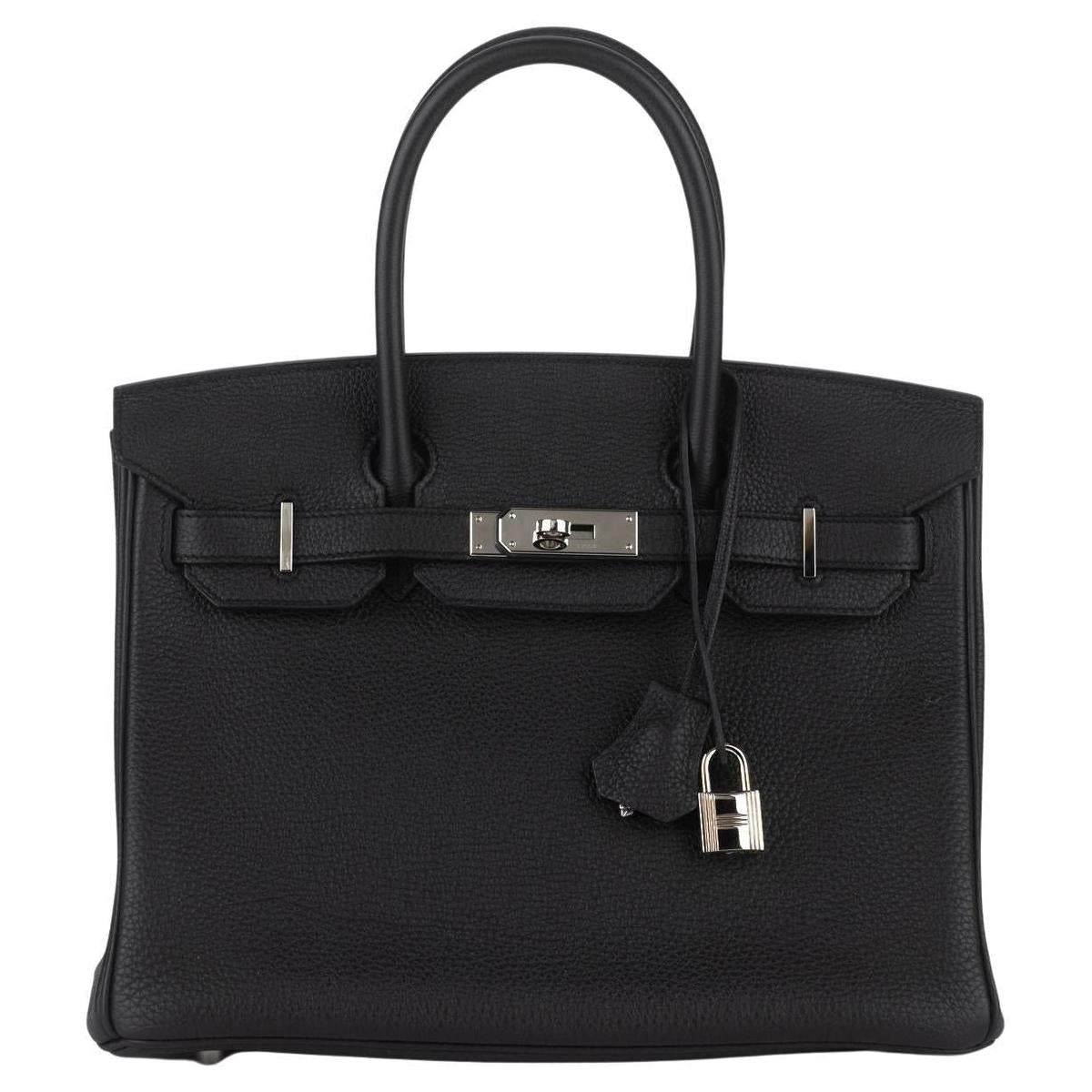 Hermès Birkin 30 Black Togo front view