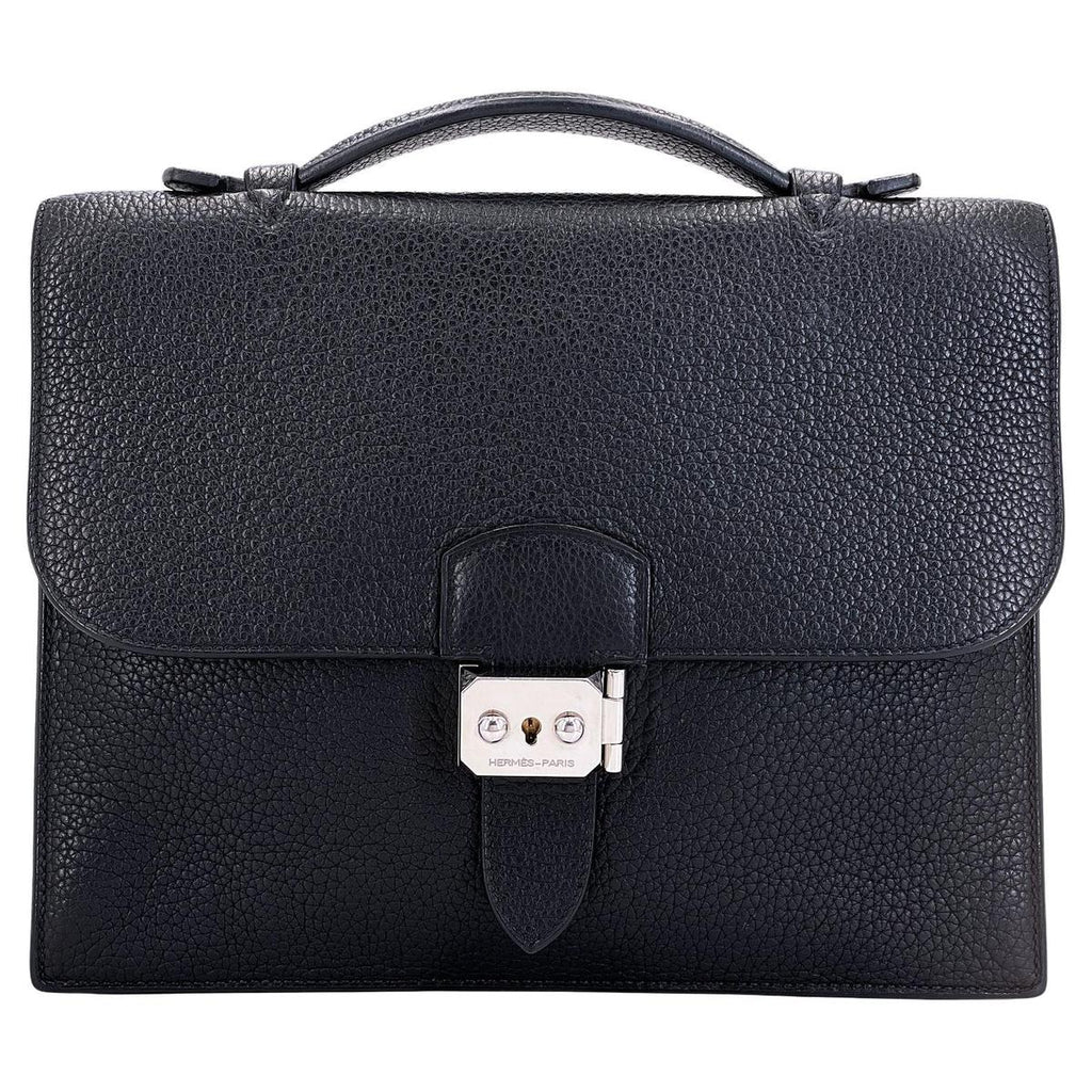 Hermès Sac à Dépêches 27 Etoupe Epsom front view