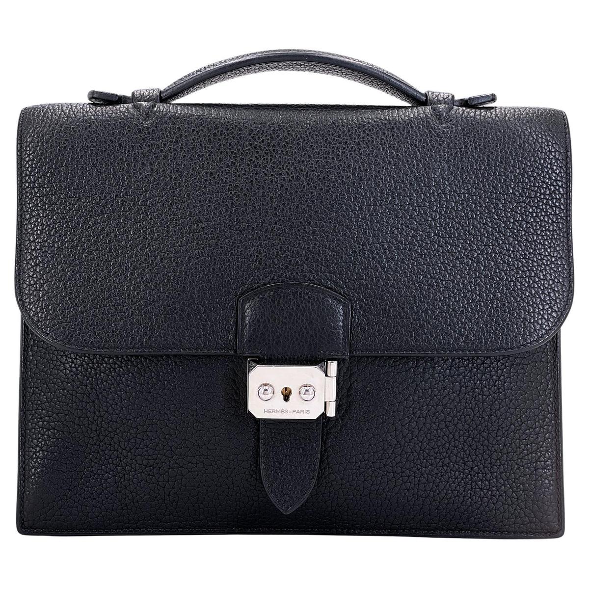 Hermès Sac à Dépêches 27 Etoupe Epsom front view