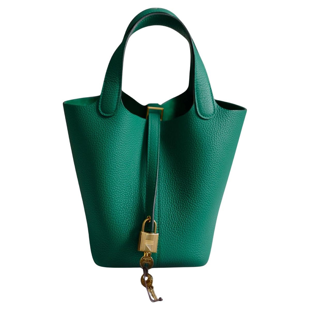 Hermès Picotin Lock 22 Vert Cypress front view