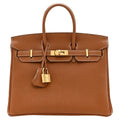 Hermès HAC 28 Gold Togo front view