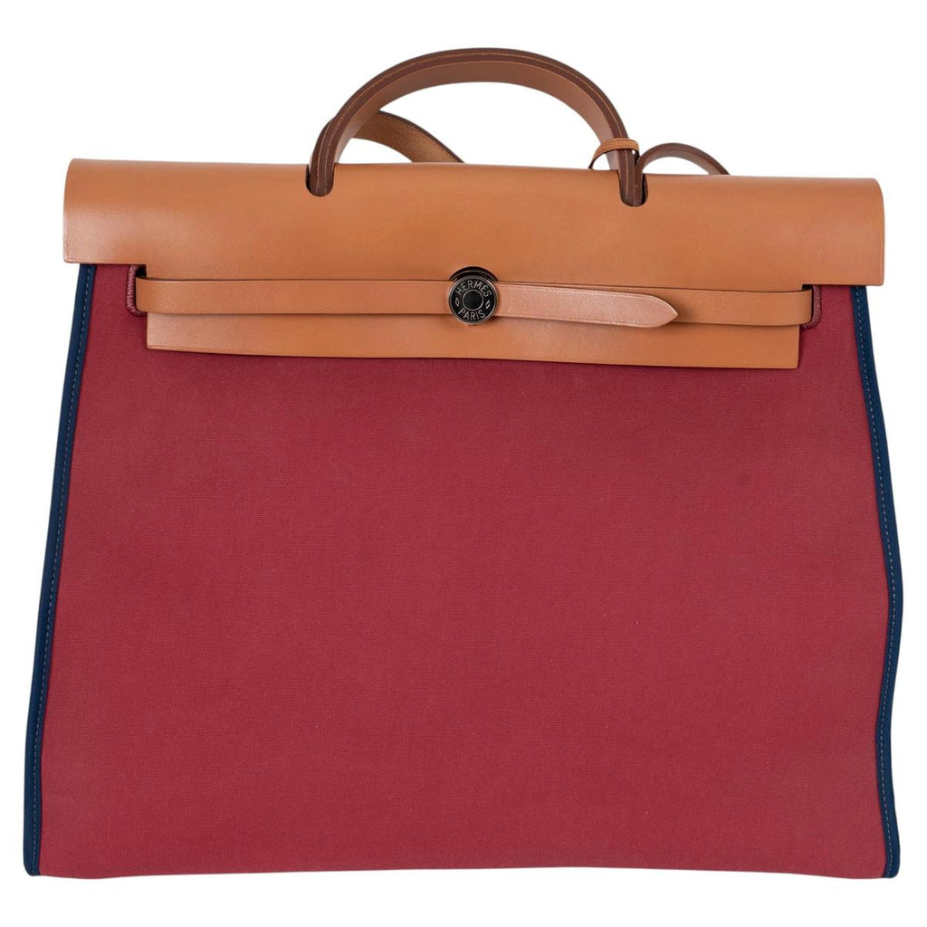 Hermès Herbag 39 canvas detail view